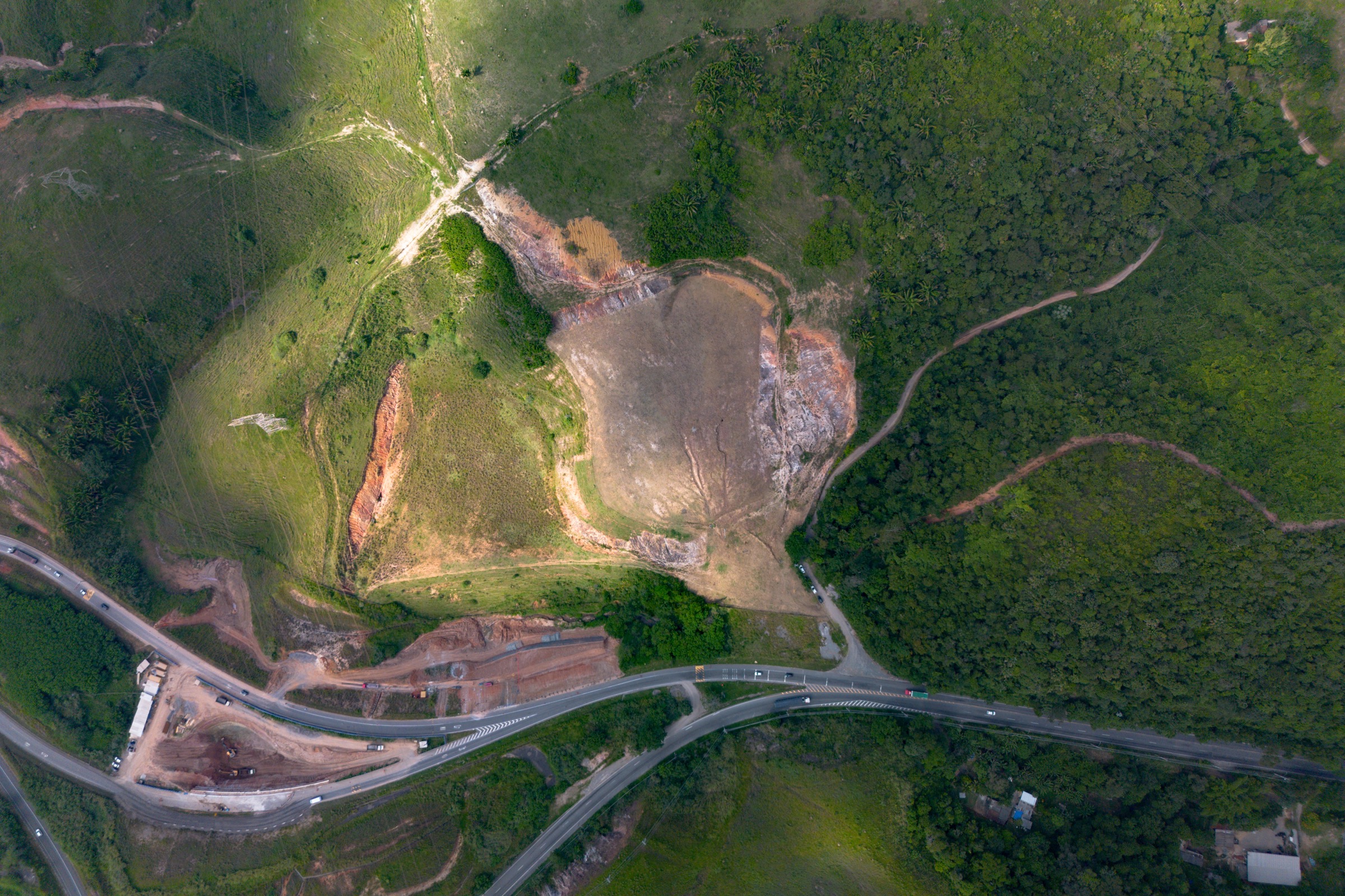 Vista aérea do terreno da Nossa Terra